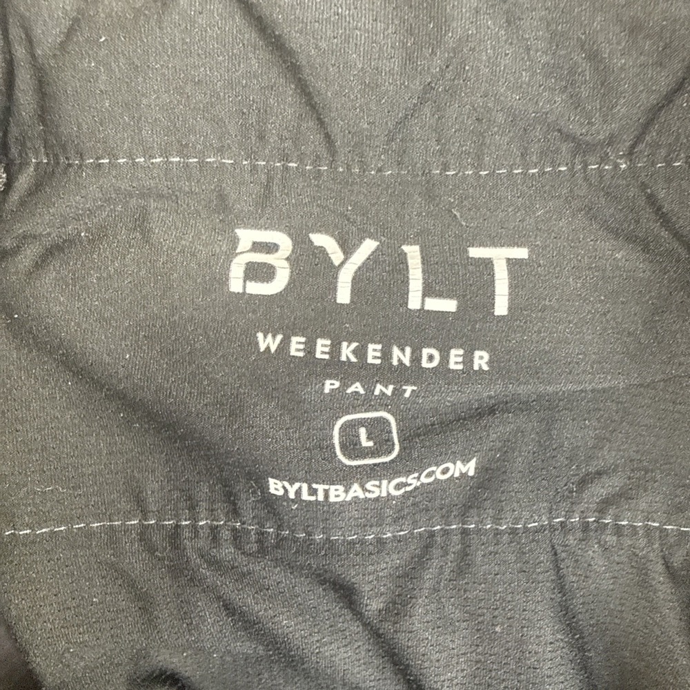BYLT Weekender Pants Men Large‎ (34x32) Gray Drawstring Stretch Elastic Waist - Picture 10 of 11